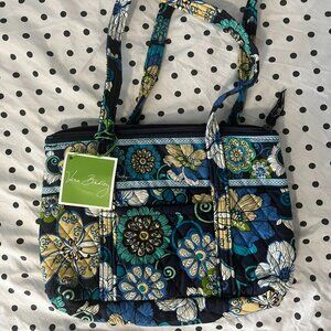 Vera Bradley Women's Tote – Blue & White Floral Print – NWT